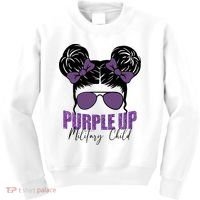 Purple Up For Military Child Awareness Kids Sweatshirt thumb 0