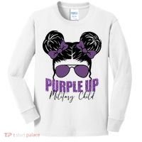 Purple Up For Military Child Awareness Kids Long Sleeve Shirt thumb 0