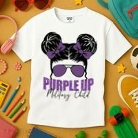 Purple Up For Military Child Awareness Kids T-Shirt thumb 3