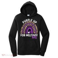 Purple Up For Military Month Military Child Rainbow Women's Hoodie thumb 0