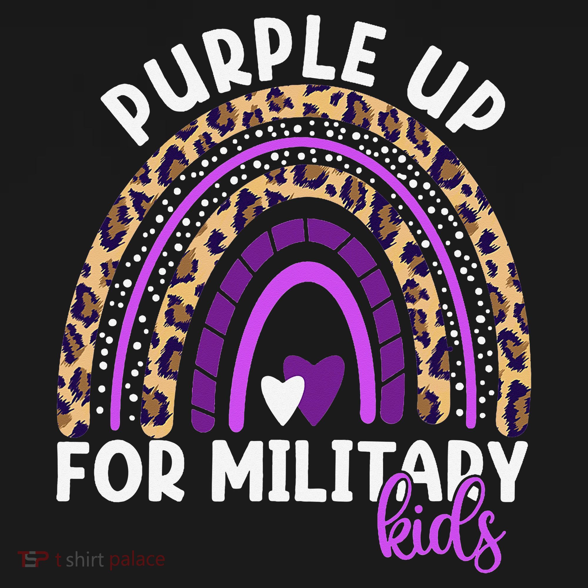 Purple Up For Military Month Military Child Rainbow Women's Hoodie
