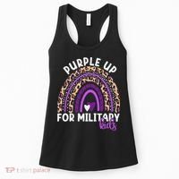 Purple Up For Military Month Military Child Rainbow Women's Tank Top thumb 0