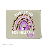 Purple Up For Military Month Military Child Rainbow Mousepad thumb 0