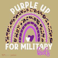 Purple Up For Military Month Military Child Rainbow Mousepad thumb 1