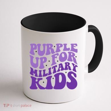 Purple Up For Military Coffee Mug back