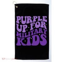 Purple Up For Military Golf Towel thumb 0