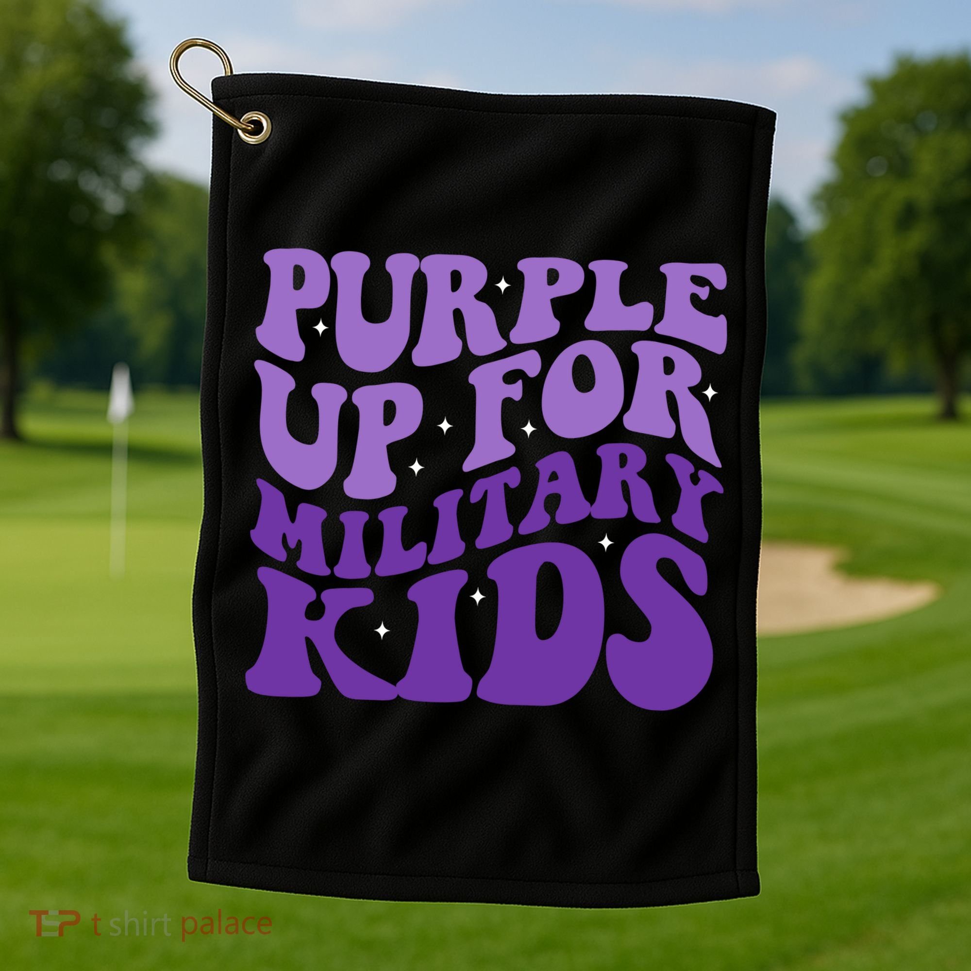 Purple Up For Military Golf Towel