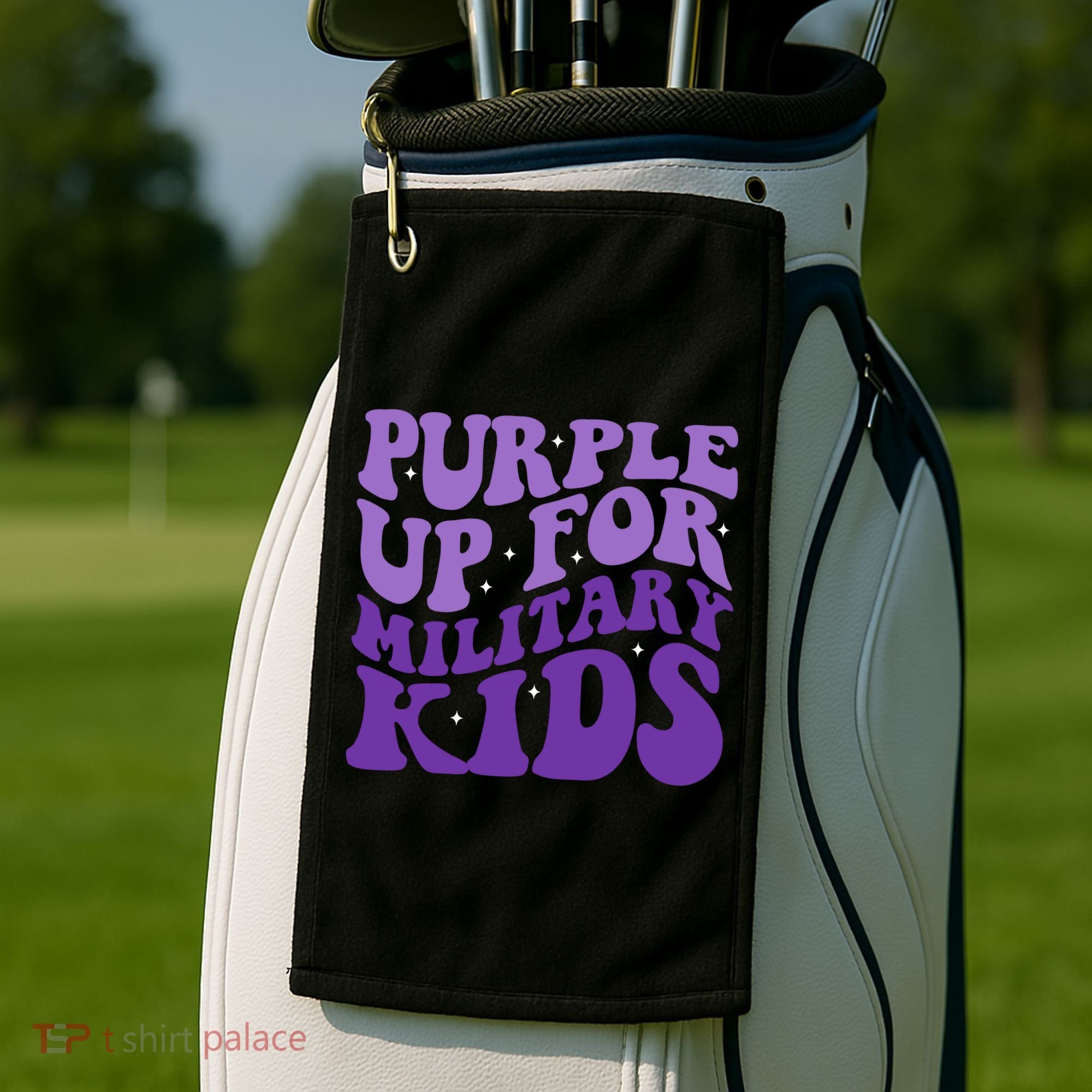 Purple Up For Military Golf Towel