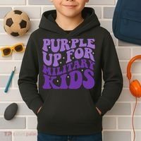 Purple Up For Military Kids Hoodie thumb 2