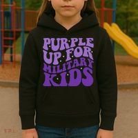 Purple Up For Military Kids Hoodie thumb 3