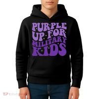 Purple Up For Military Kids Hoodie thumb 4