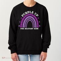 Purple Up For Military Rainbow Women's Sweatshirt thumb 0