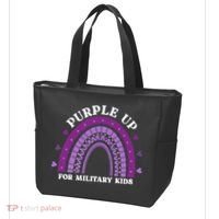 Purple Up For Military Rainbow Tote Bag thumb 3