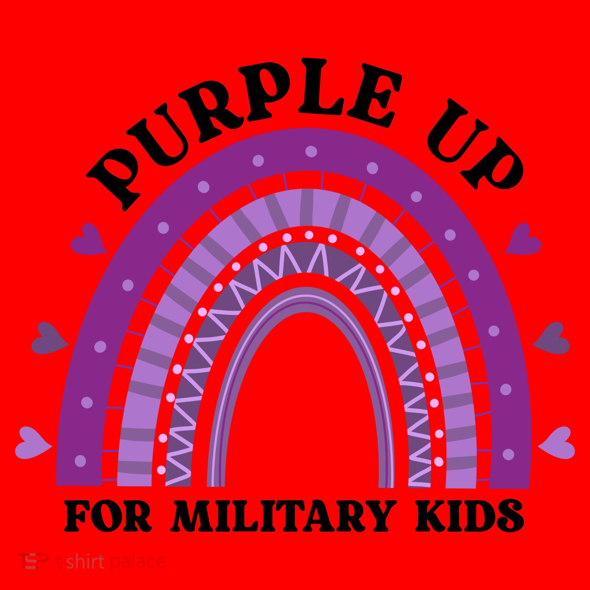 Purple Up For Military Rainbow Santa Hat