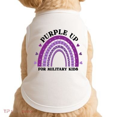 Purple Up For Military Rainbow Doggie Tank