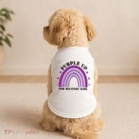 Purple Up For Military Rainbow Doggie Tank thumb 2