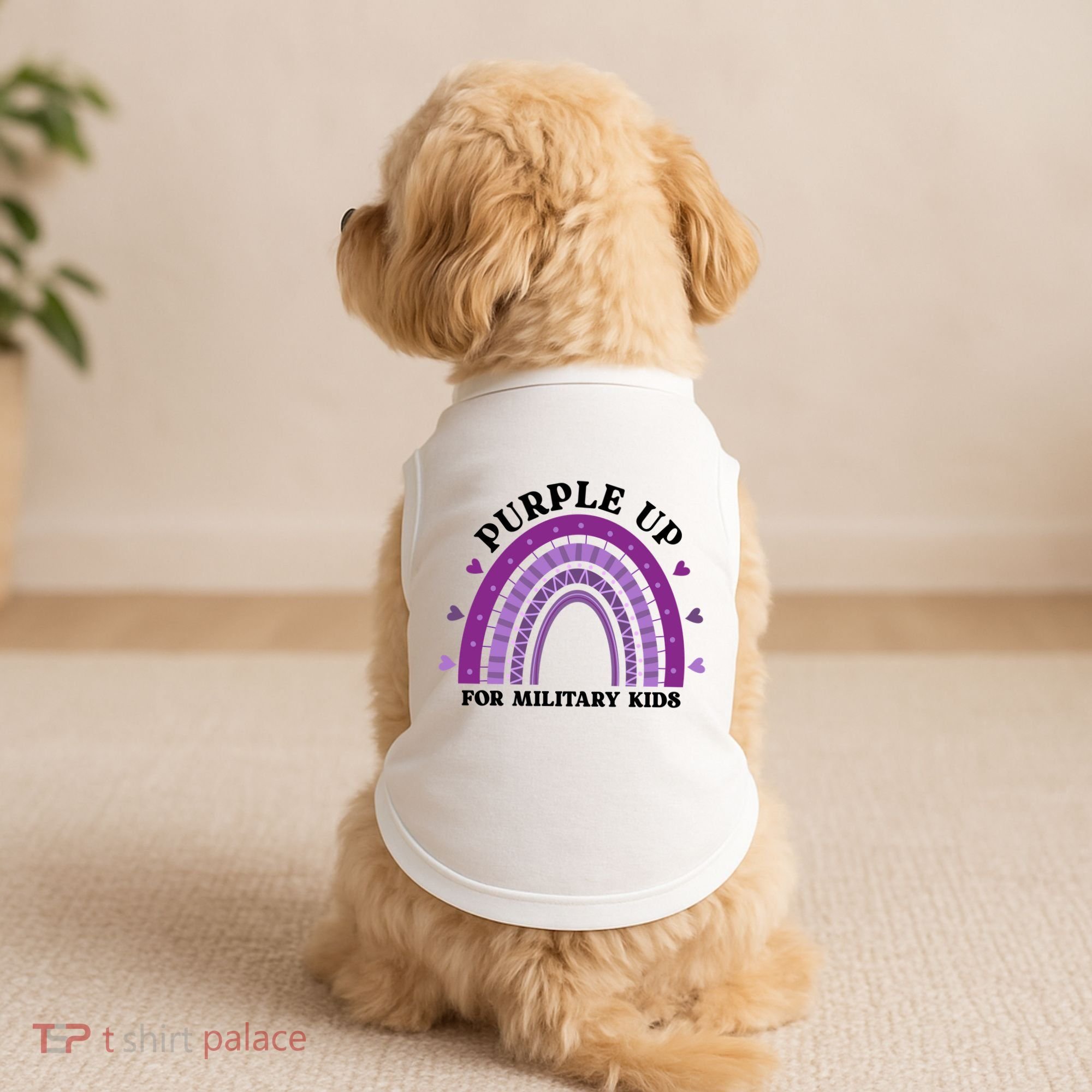 Purple Up For Military Rainbow Doggie Tank