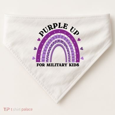 Purple Up For Military Rainbow USA-Made Doggie Bandana