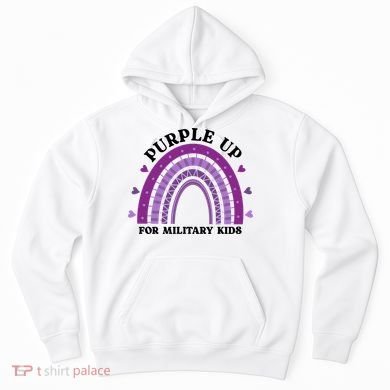 Purple Up For Military Rainbow Hoodie