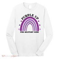 Purple Up For Military Rainbow Long Sleeve Shirt thumb 0