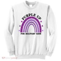 Purple Up For Military Rainbow Sweatshirt thumb 0