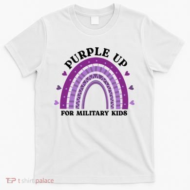 Purple Up For Military Rainbow T-Shirt