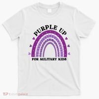 Purple Up For Military Rainbow T-Shirt thumb 0