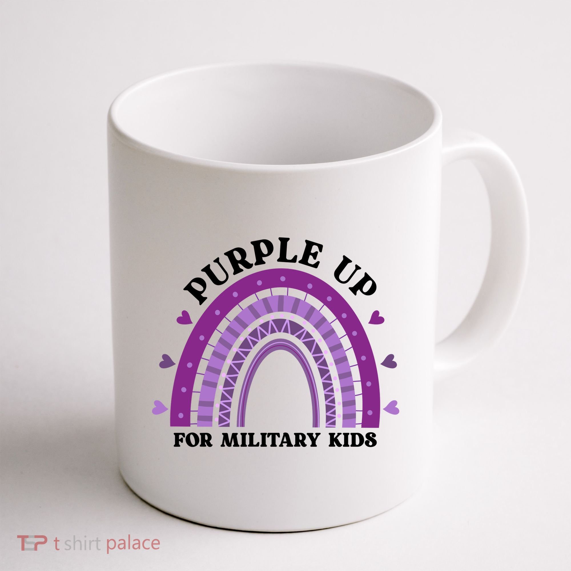 Purple Up For Military Rainbow Coffee Mug
