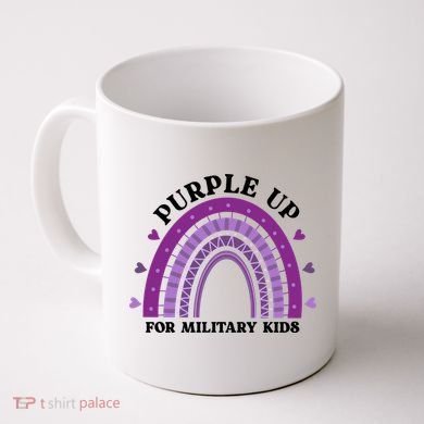 Purple Up For Military Rainbow Coffee Mug