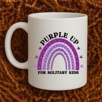 Purple Up For Military Rainbow Coffee Mug thumb 2