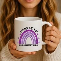 Purple Up For Military Rainbow Coffee Mug thumb 3