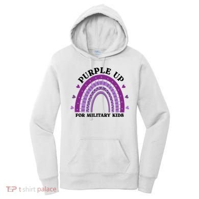 Purple Up For Military Rainbow Women's Hoodie
