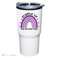 Purple Up For Military Rainbow Tumbler thumb 0