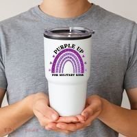 Purple Up For Military Rainbow Tumbler thumb 2