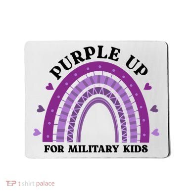 Purple Up For Military Rainbow Mousepad