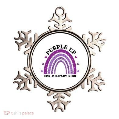 Purple Up For Military Rainbow Ornament