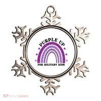 Purple Up For Military Rainbow Ornament thumb 0