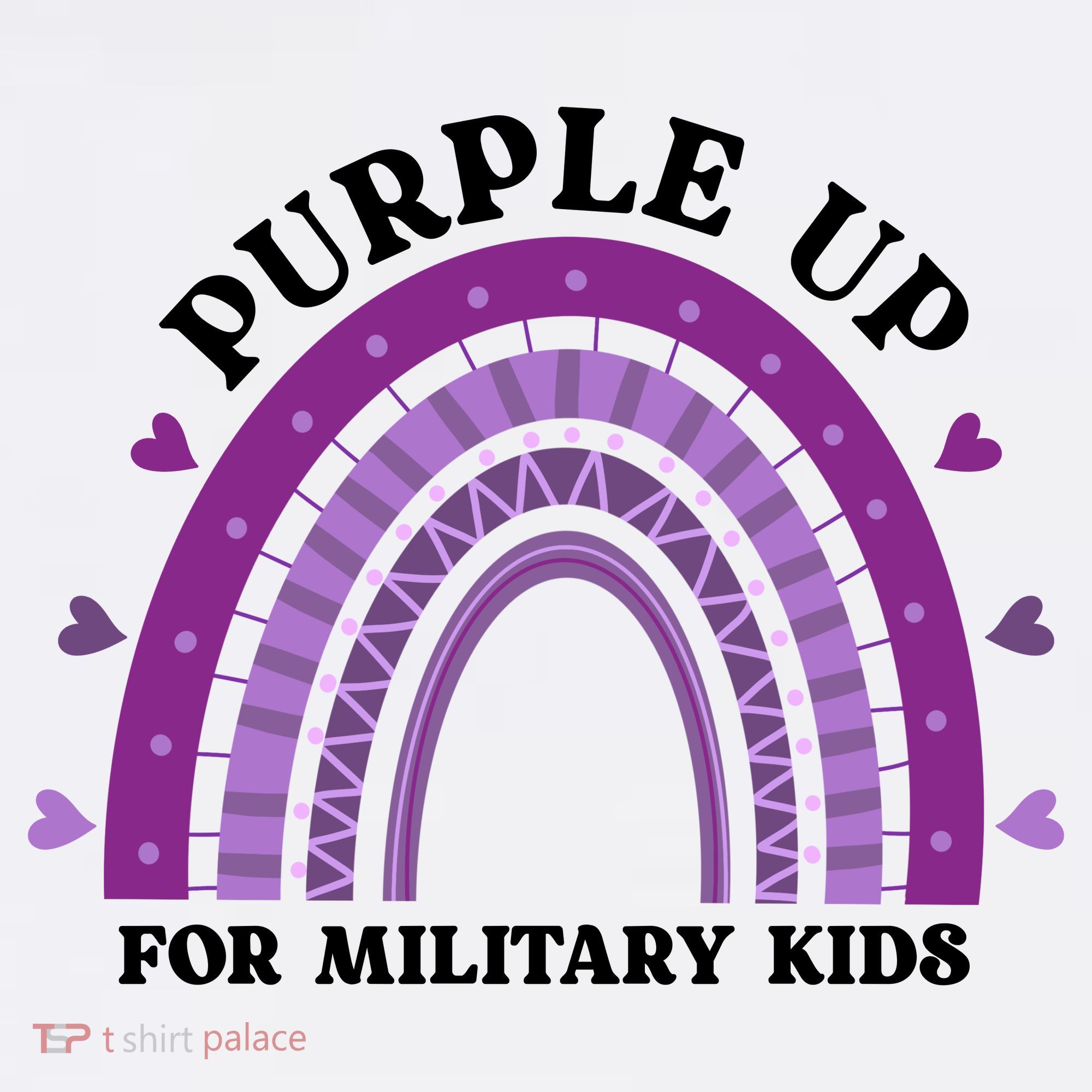 Purple Up For Military Rainbow Baby Bodysuit