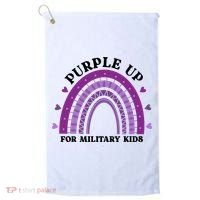Purple Up For Military Rainbow Golf Towel thumb 0