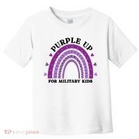 Purple Up For Military Rainbow Toddler T-Shirt thumb 0