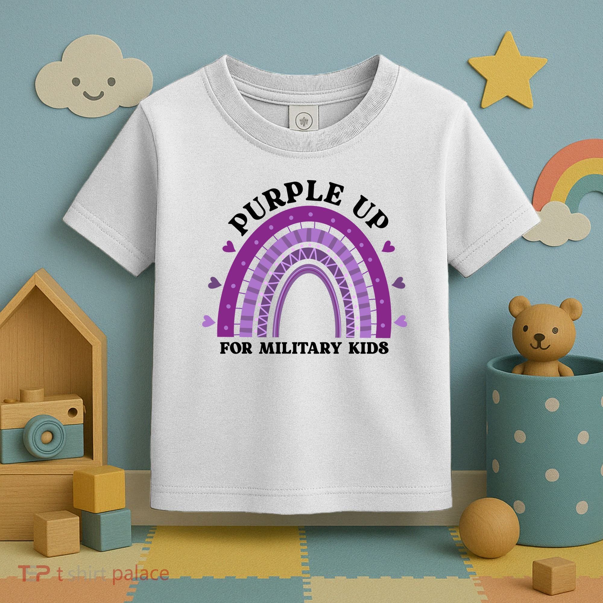 Purple Up For Military Rainbow Toddler T-Shirt