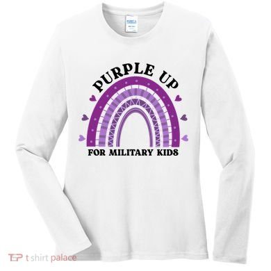 Purple Up For Military Rainbow Women's Long Sleeve Shirt