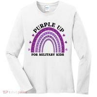 Purple Up For Military Rainbow Women's Long Sleeve Shirt thumb 0