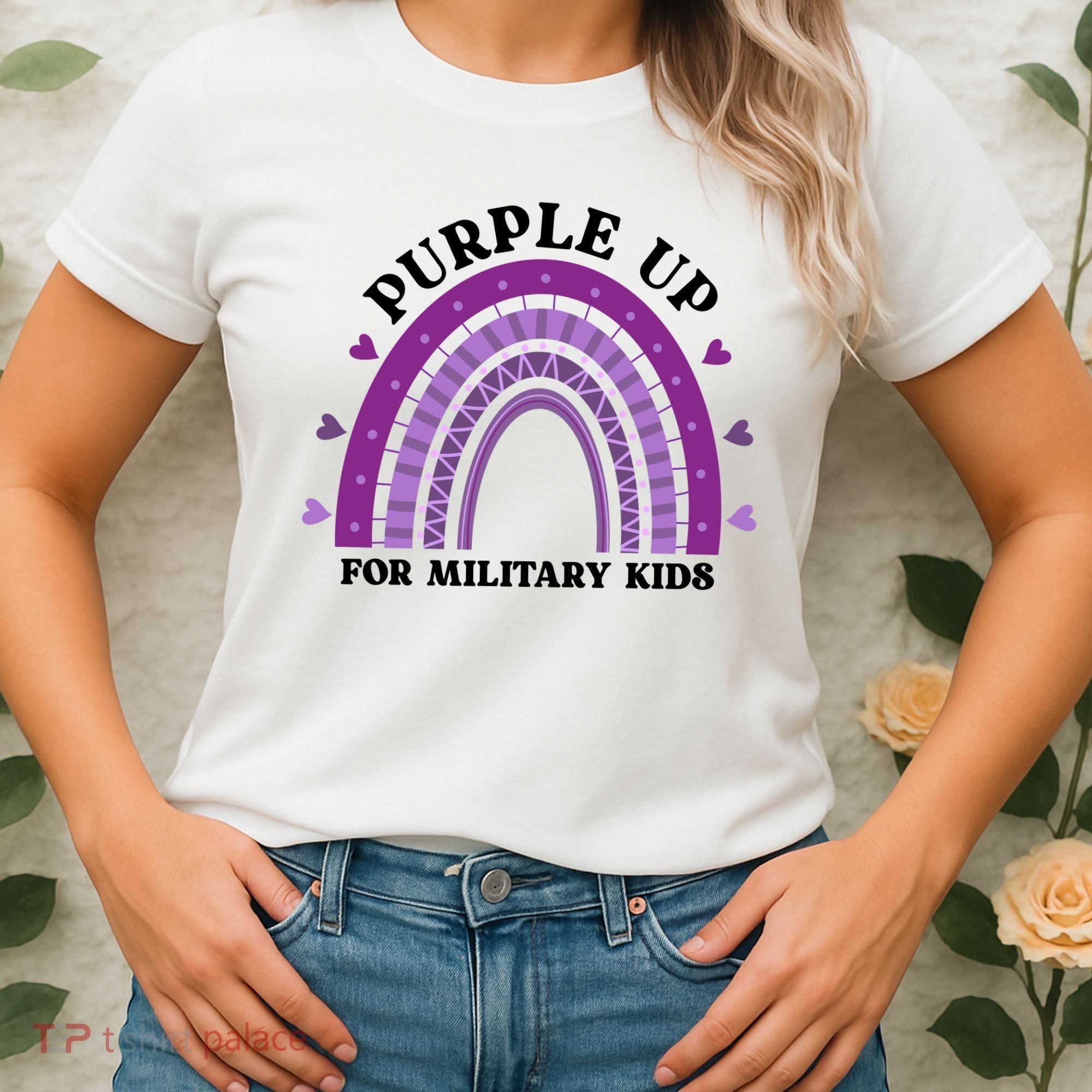 Purple Up For Military Rainbow Women's T-Shirt