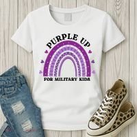 Purple Up For Military Rainbow Women's T-Shirt thumb 3
