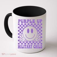 Purple Up For Military Child Retro Coffee Mug thumb 0