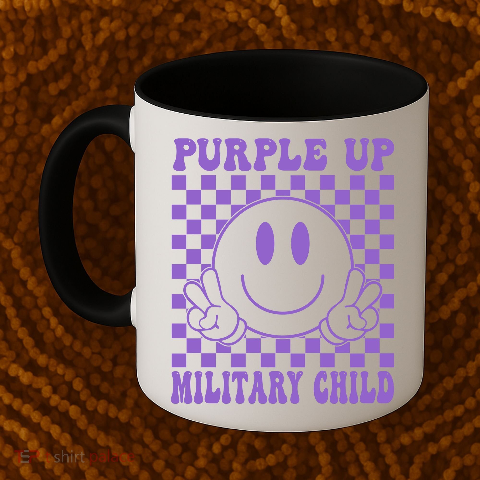 Purple Up For Military Child Retro Coffee Mug