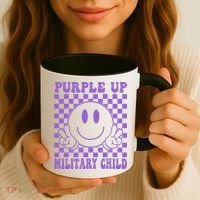Purple Up For Military Child Retro Coffee Mug thumb 3