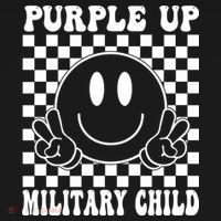 Purple Up For Military Child Retro Women's Hoodie thumb 2