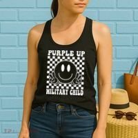Purple Up For Military Child Retro Women's Tank Top thumb 2
